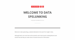 Desktop Screenshot of dataspelunking.com