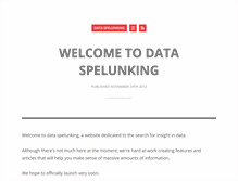 Tablet Screenshot of dataspelunking.com